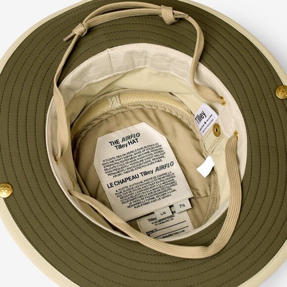 TILLEY LTM3 Khaki/Olive Airflo Classic Sun Hat Size 7 1/8TH - Picture 11 of 16